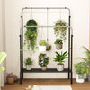Metal Clothes Stand Rack Height Adjustable Clothing Rack with 2 Rods