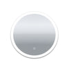 Round LED Bathroom Mirror with Demister Pad Touch Switch Illuminated Light 600mm
