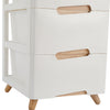White Bedside Table 3/4/5 Drawers Cabinet Bedroom Toy Storage Nightstand Shelf
