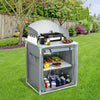 Garden Backyard Folding Cook Table Station Outdoor Camping Kitchen Cabinet Stand