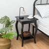Costway End Table Living Room Accent Table Open Storage Shelves Sofa Side Table