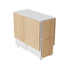 Mobile Drop Leaf Dining Table, Folding Desk with Wheels & 4 Chairs Natural