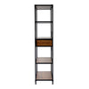 5 Tier Metal Wooden Bookcase Bookshelf Industrial Storage Display Shelving Unit