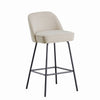 2X Breakfast Bar Stools Thickened Pad Linen Dining Chairs for Counter Kitchen