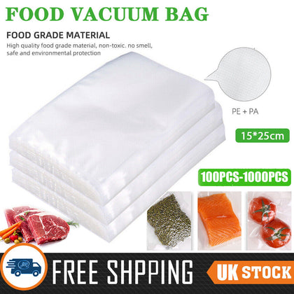 100-1000PCS Food Vacuum Sealer Bags Vacuum Food Saver Storage Seal Bag 15*20CM