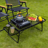 Portable Camping Table Folding Storage Outdoor Garden Desk Mesh Top Extendable