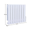 Electric Wall Mounted Oil Filled Radiator Home Space Heater Thermostatic Timer