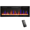 50" Wall Electric Fireplace, Slim Electric Fire, 1800W, Black