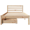 Bed Frame with Drawers 90x190 Solid Wood Pine Z1C3