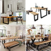 2x Industrial Steel Table Legs Stand Feet Trapezium X A Sandglass Shape Frame UK
