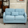 Chic Loveseat w/ Armrests, Light Blue , Refurbished
