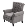 Upholstered Wing Back Armchair Velvet Quilted Wingback Single Sofa Cuddle Chairs