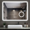 LED Bathroom Mirror with Shaver Socket Bluetooth Demister Magnifying Touch