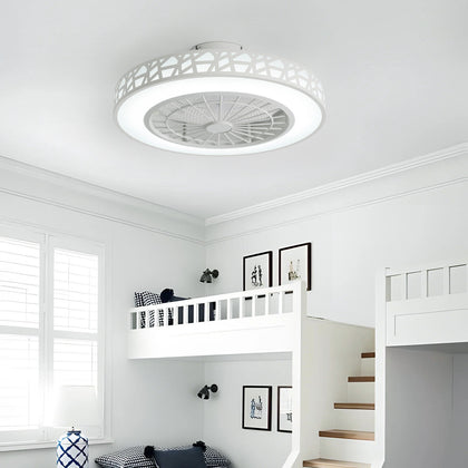 20x7inch LED Ceiling Fan with LED Lighting Adjustable Wind Speed Remote Control