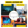 Tripod Projector Screen with Stand 90 inch 4K HD 16:9 Home Cinema Portable