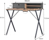 Compact Computer Desk for Small Spaces 90cm Home Office Workstation with Shelves