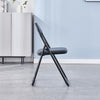 Set of 2 Folding Chair Padded Faux Leather Chair Home Office Dining Chairs