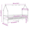 ' House Bed Frame 90x190 Solid Wood Pine E0R5