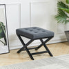 Linen Dressing Table Stool Soft Cushioned Seat Makeup Bench Chair Pouffe Modern