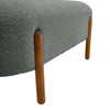 Upholstered Sherpa Long Bench End Of Bed Stool Side Chair Seat with Wood Legs