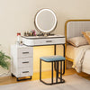 Vanity Table & Stool Set Makeup Dressing Mirror Table