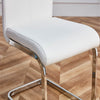 Dining Chairs Set of 4 Faux Leather with Stylish Cantilever Metal Frame White