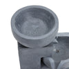 3 Cascading Bowl Stone Fountain Garden Water Features Outdoor Decor Solar Light
