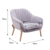 Nordic Occasional Bedroom Living Room Accent Chair Thick Cushioned Seat Armchair