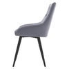 2 4PCS Dining Chairs High Back Grey Velvet Kitchen Chair Modern Metal Legs Home