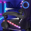 RGB Office Reclining Chair with Footrest & Bluetooth Music Speakers Gaming Chair