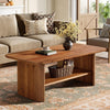 Solid Wood Coffee Table for Living Room, 47.24" Rectangle Center Table for Home
