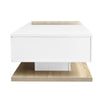Coffee Table with LED, High-Gloss Tea Table With Drawer Living Room Furniture
