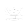 800mm Blue Floor Standing 2 Door Vanity & Curved Basin Chrome