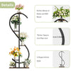 5-Tier Plant Stand S-Shaped Corner Plant Stand Outdoor Planter Display Shelving