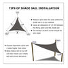 3.6M Heavy Duty Sun Shade Sail Garden Patio Awning Canopy UV Block Waterproof UK