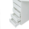 White Corner Dressing Table Makeup Desk Vanity Table 5 Drawers with Stool Mirror
