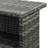 5 Piece Garden Bar Set with Cushions Poly Rattan Grey
