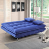 Upholstered 3 Seater Sofa Bed Velvet Recliner Sofabed Clic Clac Soft Padded Seat