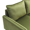 2 Seater Sofa Velvet Compact Loveseat Couch Settee with Cushions Wooden Legs