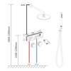 Brass Round Bathroom Rainfall Shower System Mixer Valve Set Bathtub Faucet Taps