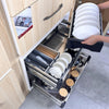 PULL OUT WIRE BASKETS KITCHEN CABINET CHROME SOFT CLOSE RUNNERS LARDER CUPBOARDS