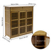Wooden 4 Tier 3Door Drawer Shoe Cabinet Organiser Tidy Hallway Furniture Console