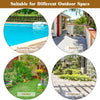 3 Pcs Outdoor Rocking Bistro Set PE Rattan Rocking Chair Set w/Cushion