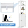3-Tier Bathroom Storage Cabinet Free-Standing Floor Cabinet Adjustable Panel