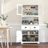 Multifunctional Modern Storage Cabinet 4 Doors Cupboard-White