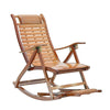 Bamboo Sun Lounger Garden Chair Bed Folding Outdoor Patio Recliner With Headrest