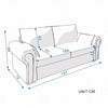 Upholstered Fabric 2 3 Seater Sofa Suite Couch Settee Set Padded Seat Furniture