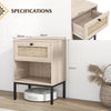 Boho Style Nightstand Set of 2 Compact Side Table Sofa Side Bedside Table