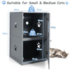 2-Tier Cat House Indoor Pet Crate Litter Box Enclosure Side Storage Cabinet