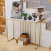 Slim Hallway Console Table Narrow Side Modern Furniture Marble Gold Living Room